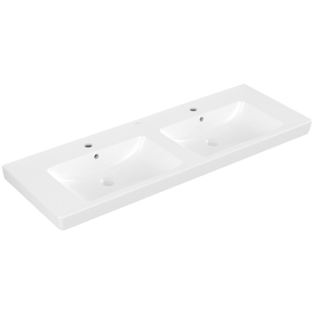 Thumbnail - Villeroy & Boch, Waschbecken, V&B Schrank-Doppelwaschtisch SUBWAY 2.0 1300x470mm, mit ÜL we (470 mm, 1300 mm)