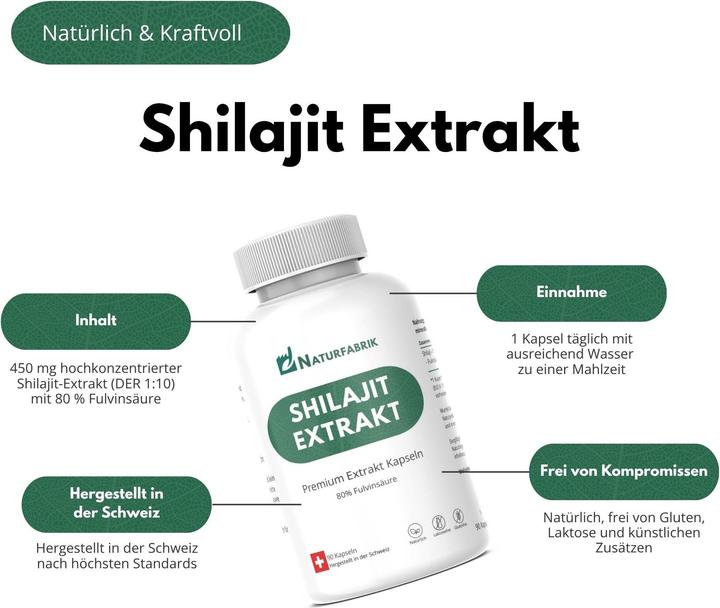 Produktbild Naturfabrik Shilajit Mumijo Extrakt Kapseln 90 Stk (90 Stück, Kapseln)