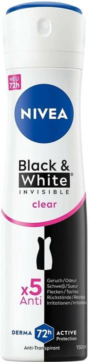 Actual product image NIVEA Black & White Invisible Clear Spray (Spray, 150 ml)