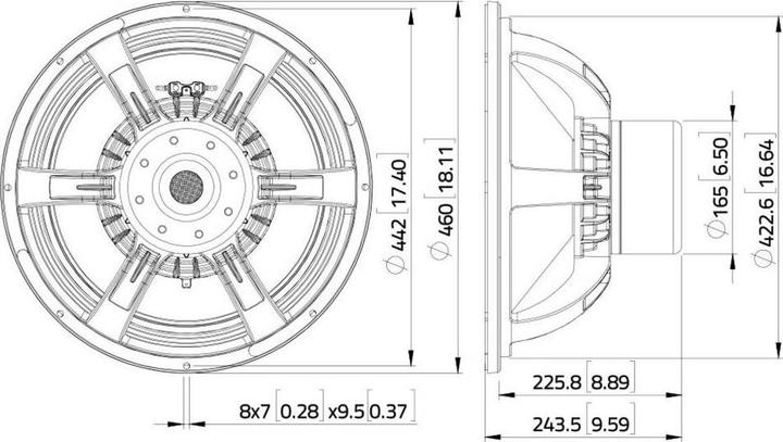 Produktbild Lavoce SAN184.50iP 45,70cm (18") Subwoofer, Neodym, Alukorb (1 Stk.)