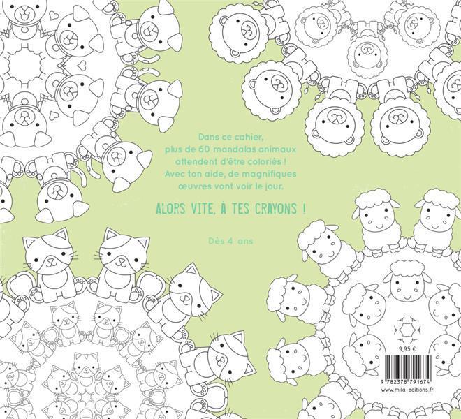 Mila Mon gros cahier de mandalas animaux à colorier (Français, Collectif, 2023)