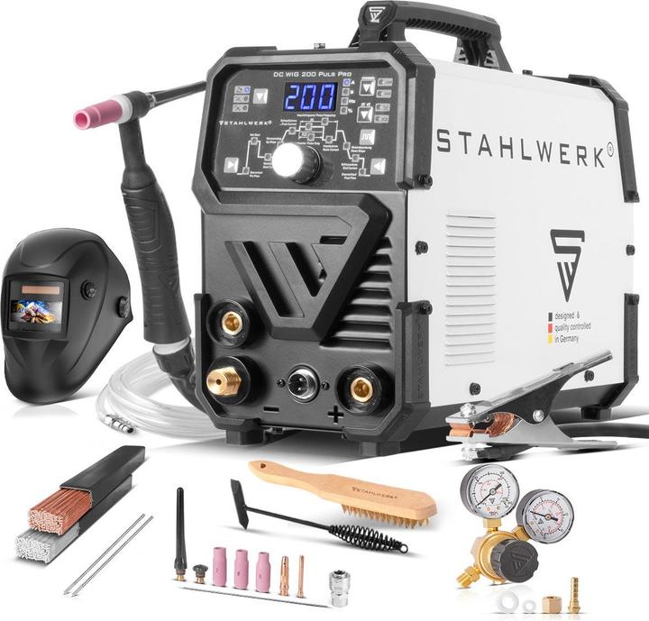 Stahlwerk Combination welding machine DC TIG 200 Pulse Pro fully equipped 2 in 1