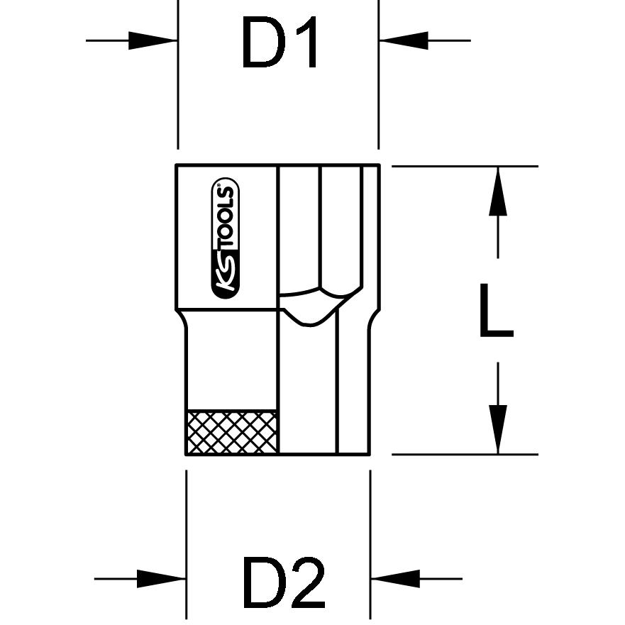 Thumbnail - KS Tools, Steckschlüssel + Stecknuss, BRONZEplus Stecknuss 1/2" (24 mm)