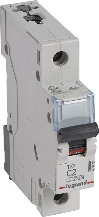 Actual product image Legrand Circuit breaker Tx3 Ls C2A 1P 6Ka1M 403427