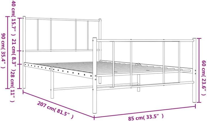 Image du produit vidaXL Bettgestell (80 x 200 cm)