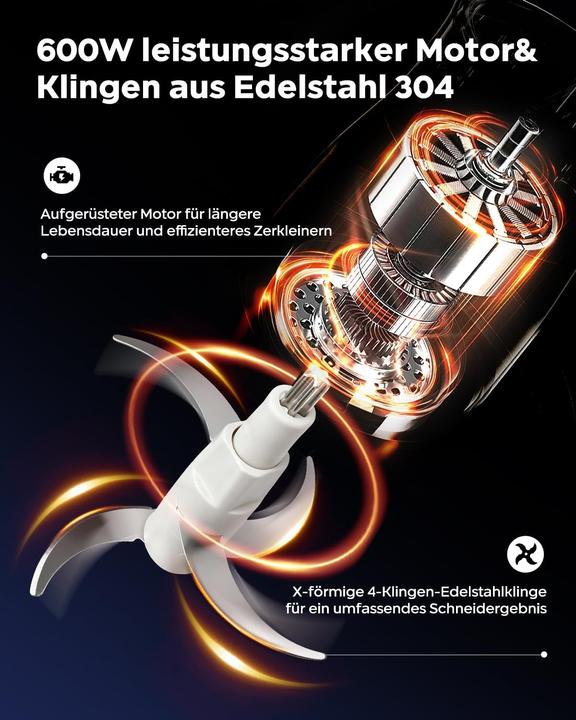 Actual product image Bear Rock Elektrischer Zerkleinerer & Fleischwolf (2000 ml, 600 W)