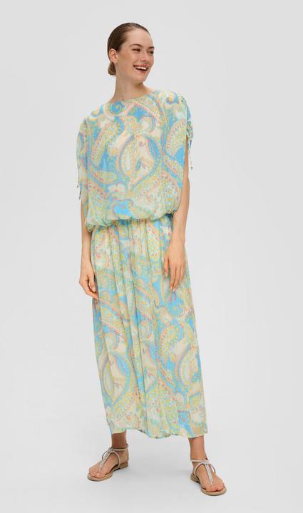 Produktbild S.Oliver Bluse Chiffon-Bluse mit Raffung und Glitzergarn im Loose Fit (M)