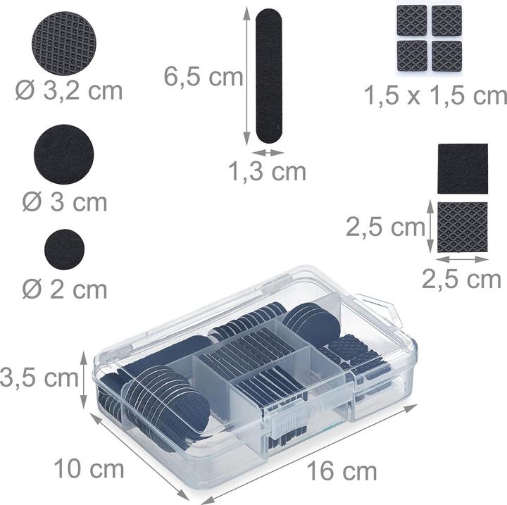 Produktbild Relaxdays 136x Möbelgleiter (Filzgleiter, 136 Stk.)