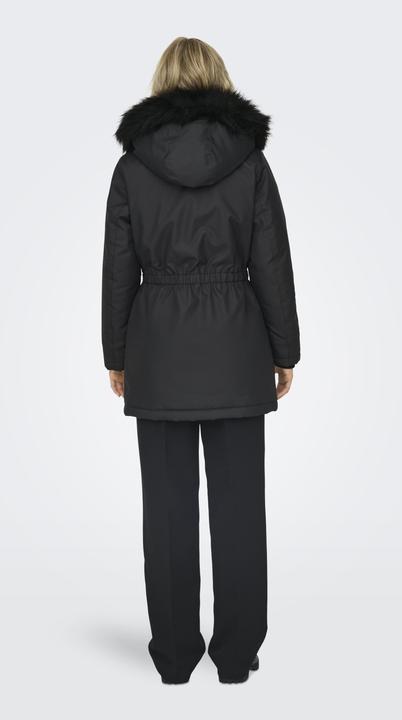 Produktbild Only Kapuze mit abnehmbarem Kunstfell-Rand Gerippte Ärmelbündchen Parka Langer Parka (M)