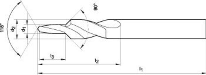 Produktbild Gühring FORMAT 7611040050 – Schritt Bohrer kurz Kl HSS TiN M 5. 90 Grad gñhring (4.2 Millimeter)