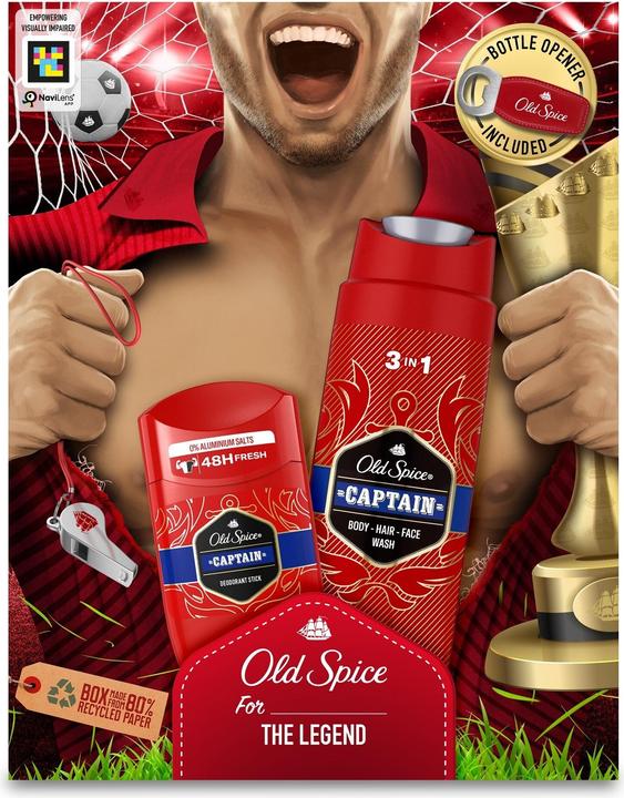 Actual product image Old Spice Set Captain +Bottle Opener (Stick, 50 ml)