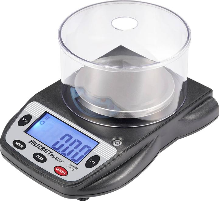 Actual product image Voltcraft PS-600C Precision scale Weighing capacity (max.) 600g Readability 0.01g battery-operated Sch