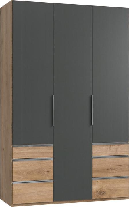 Graphite black, oak coloured