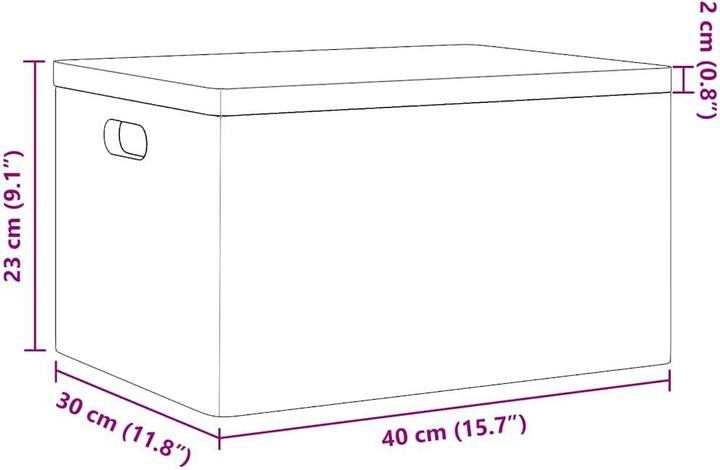 Actual product image vidaXL Holzkiste (30 cm, 19 l, 1x)