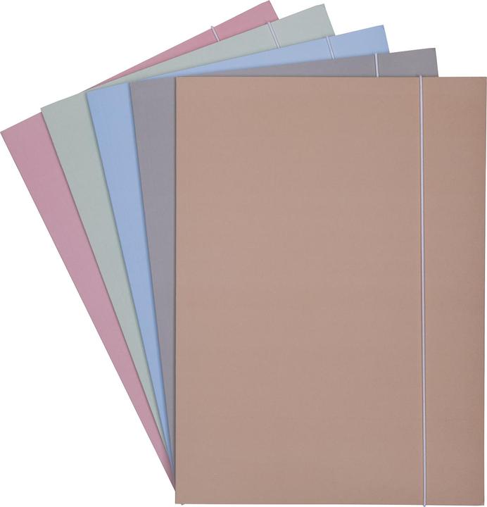 Actual product image Office Products Folder with elastic band, pastel soft touch, cardboard/lacquer, A4, 320g/m2, 3-ply (A4, 1 x)