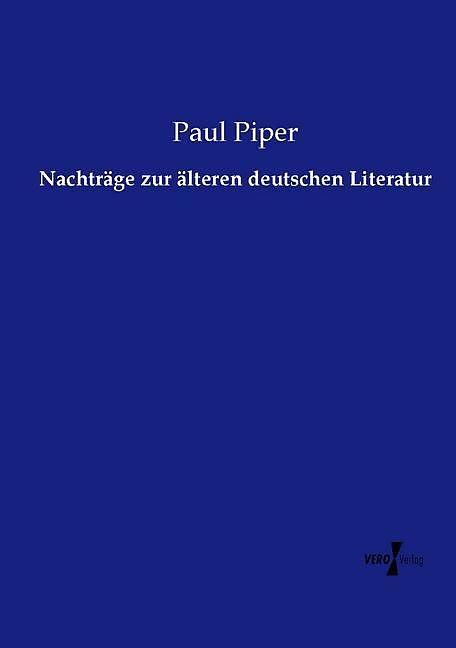 Produktbild Nachträge zur älteren deutschen Literatur (Deutsch, 2015)
