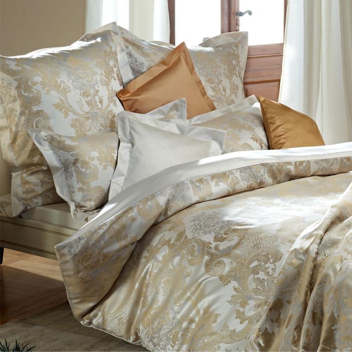 Image du produit Curt Bauer Linge de lit en damas de brocart Louis XIV or antique (Set de linge de lit, 135x200 cm + 80x80 cm)