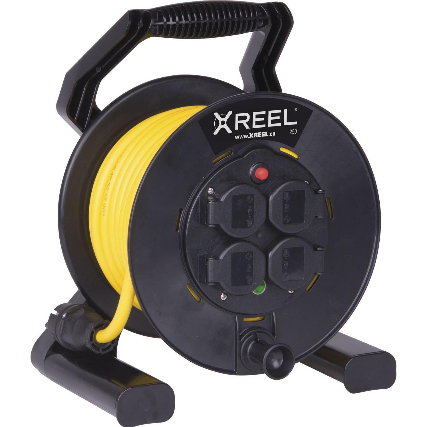 PCE, Kabelrolle, Kabeltrommel XREEL250 N07V3V3-F 3G1.5 Länge 25 m IP 54 (25 m, 1.50 mm²)