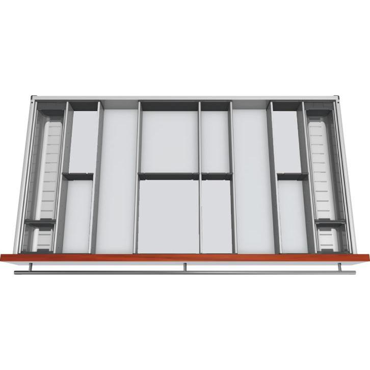 Blum Orga-Besteckeinsatz Facheinteilungs-Set KB 1000-1099mm, NL 500mm, grau, Besteckkasten, Grau