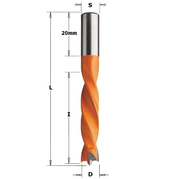 Produktbild CMT 307.060.11 Dübelbohrer HM 6 x 8 x 67 mm Rechts (6 Millimeter)