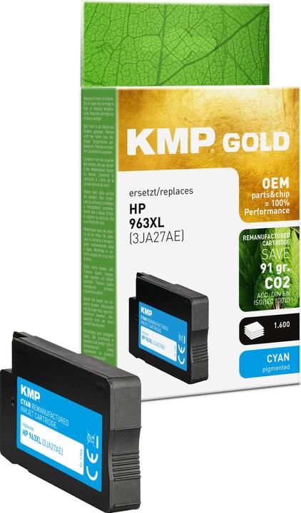 Immagine prodotto KMP Cartuccia d'inchiostro ciano compatibile con HP 3JA27AE 963 XL (C)