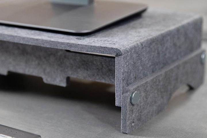 Actual product image Bakker Elkhuizen monitor stand Q-Riser 110 Circular, gray retail (Table, 17", 10 kg)