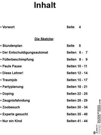 Nährwerte und Zutaten Neue fetzige Schulsketche / Grundschule (Deutsch, Hans-Peter Tiemann, 2007)