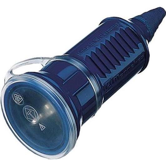 Thumbnail - Mennekes, Netzstecker + Netzkupplung, 16A2P+E 230V 10843 SCHUKO-Kupplung blau IP44