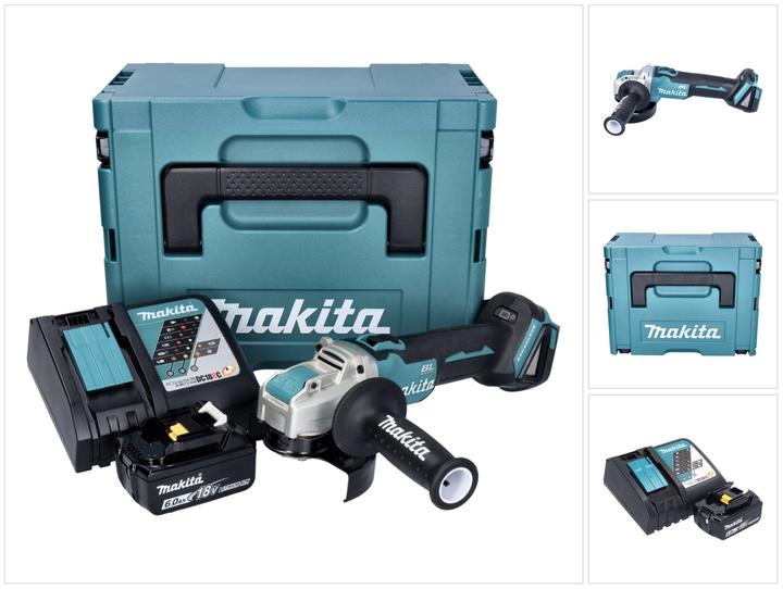 Actual product image Makita DGA 521 RG1X1J Battery angle grinder 18 V 125 mm X-LOCK Brushless + 1x battery 6.0 Ah + charger (125 mm)