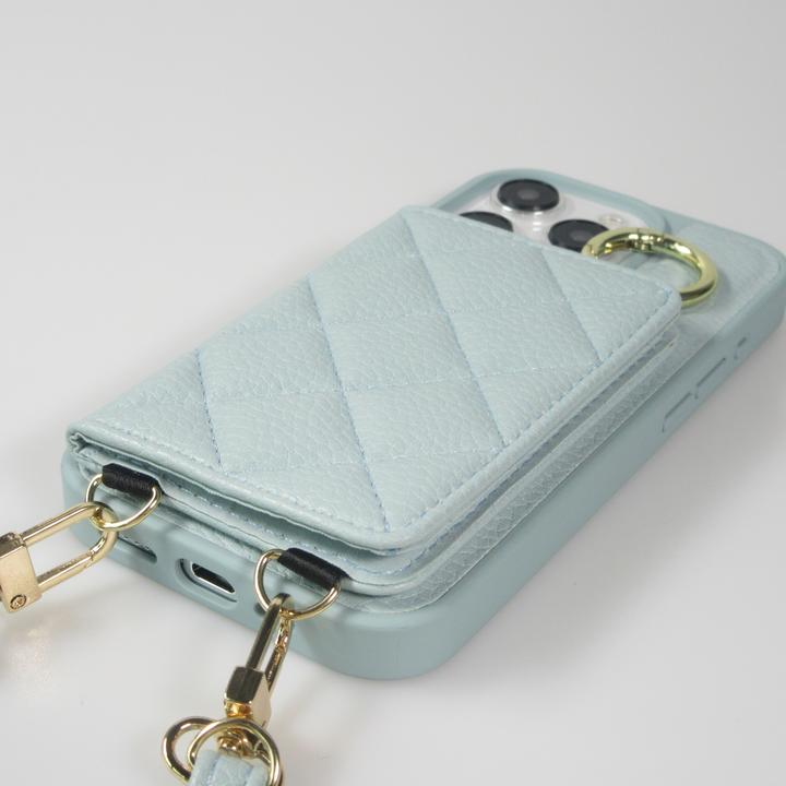 Image du produit PhoneLook Coque Cuir matelassé avec miroir et compartiment carte inclus grande lanière amovible (Apple iPhone 15 Pro)