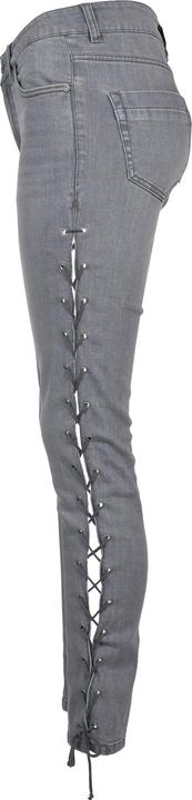 Actual product image Urban Classics Ladies Denim Lace Up Skinny Pants (28)