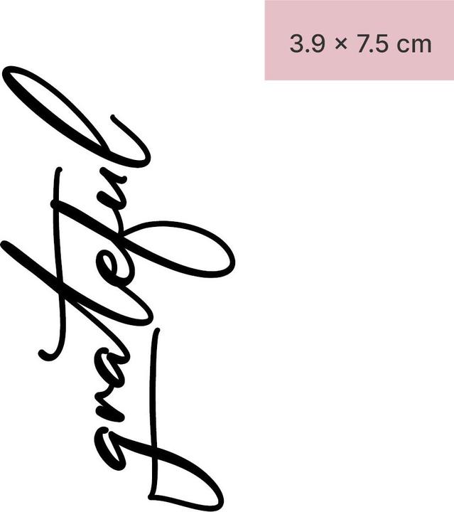 Actual product image minink Temporary tattoo - grateful