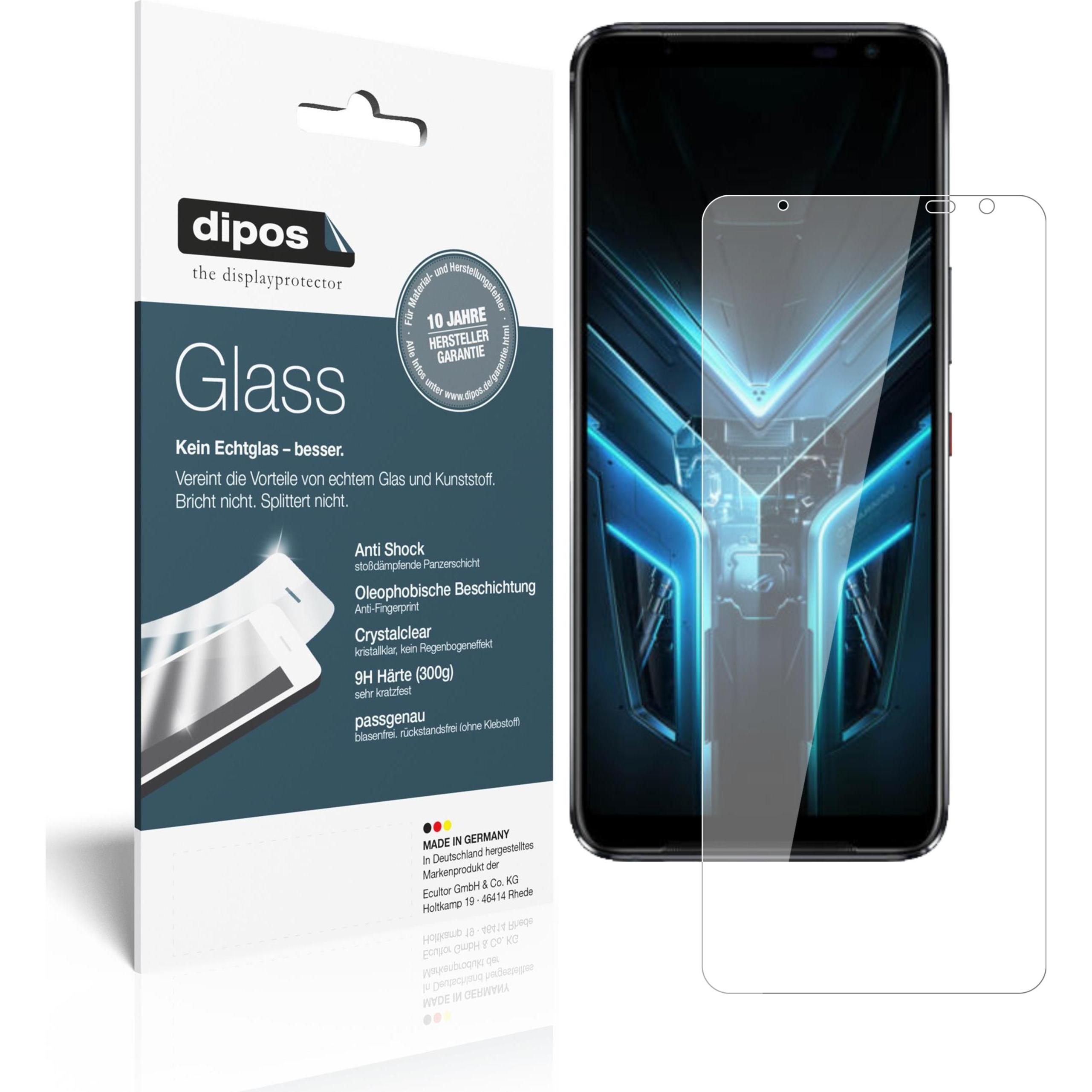 Dipos Displayschutz Anti-Shock (2 Stück, Asus ROG Phone III), Smartphone Schutzfolie, Transparent