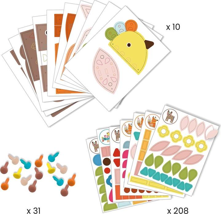 Produktbild Djeco Basteln mit Papier Grosse Tiere