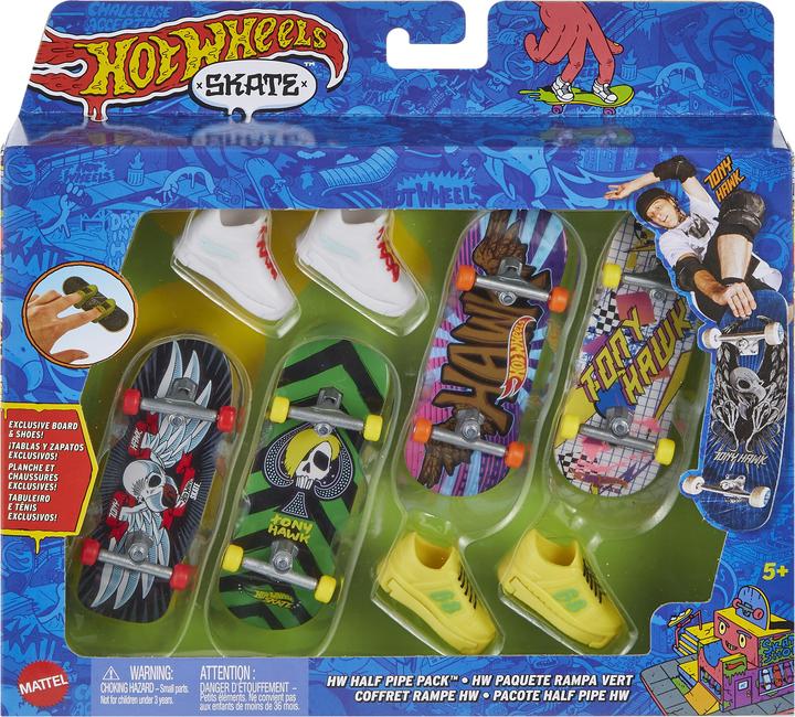 Image du produit Hot Wheels Fingerboard + Shoe 4-Pack assortiment