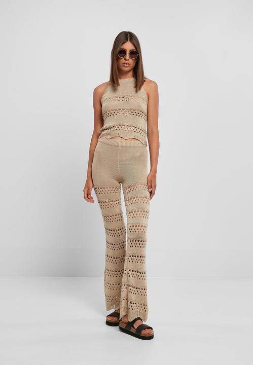 Produktbild Urban Classics Ladies Short Crochet Knit Neckholder Top (S)