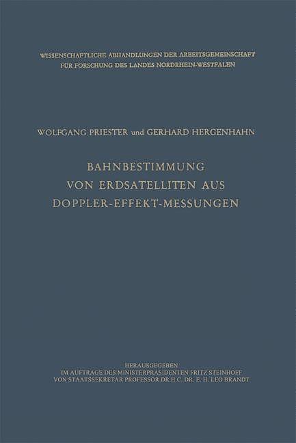 Produktbild Bahnbestimmung von Erdsatelliten aus Doppler-Effekt-Messungen (Deutsch, 1958)
