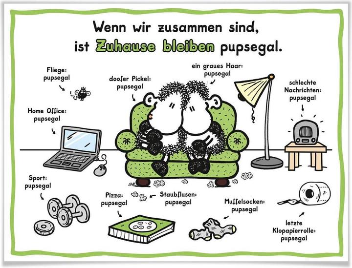 Immagine prodotto Sheepworld stare a casa senza preoccupazioni (30 x 24 cm)