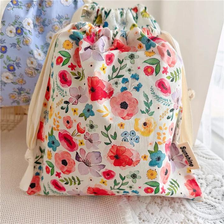 Only-Bags.Store Portable Organizer für Unterwäsche Socken BH Baumwolle Make-up Tasche Travel Drawstring Taschen Ins