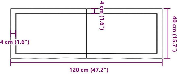 Immagine prodotto vidaXL Oak Nature (120 x 40 x 6 cm)