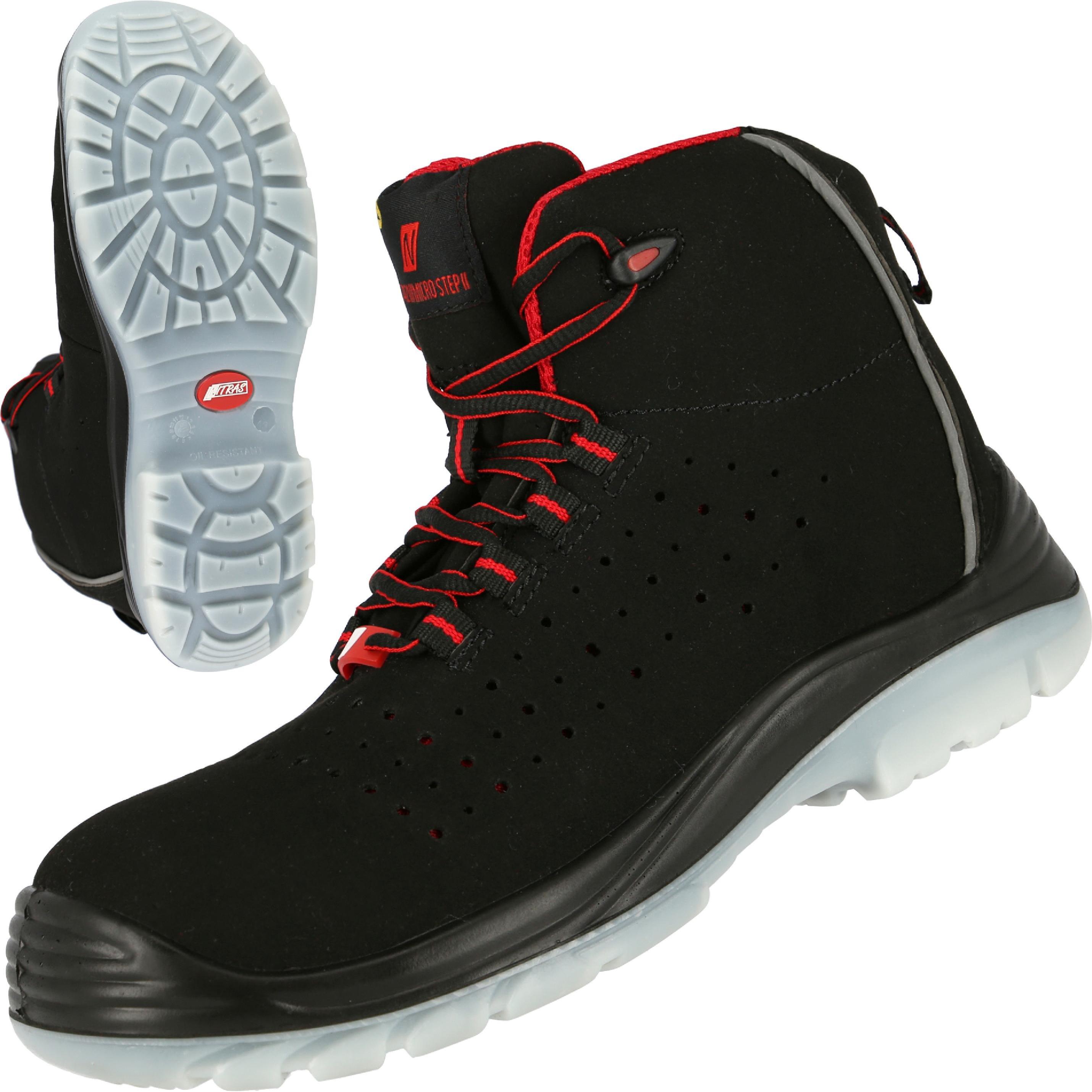 Nitras, Scarpe da lavoro, MICRO STEP MID, giacca di sicurezza S1P, bianco/grigio, STA taglia 47 (S1P, 47)