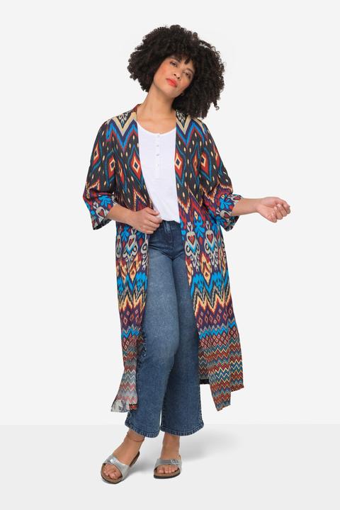 Produktbild Angel of Style Kimono, grafischer Druck, offene Form, weite 3/4-Ärmel (50)