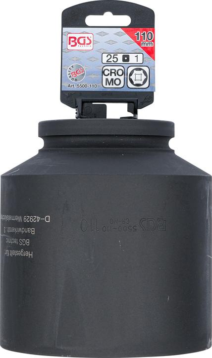 Produktbild BGS Kraft-Steckschlüssel-Einsatz Sechskant, tief Antrieb Innenvierkant 25 mm (1") SW 110 mm (110 mm)