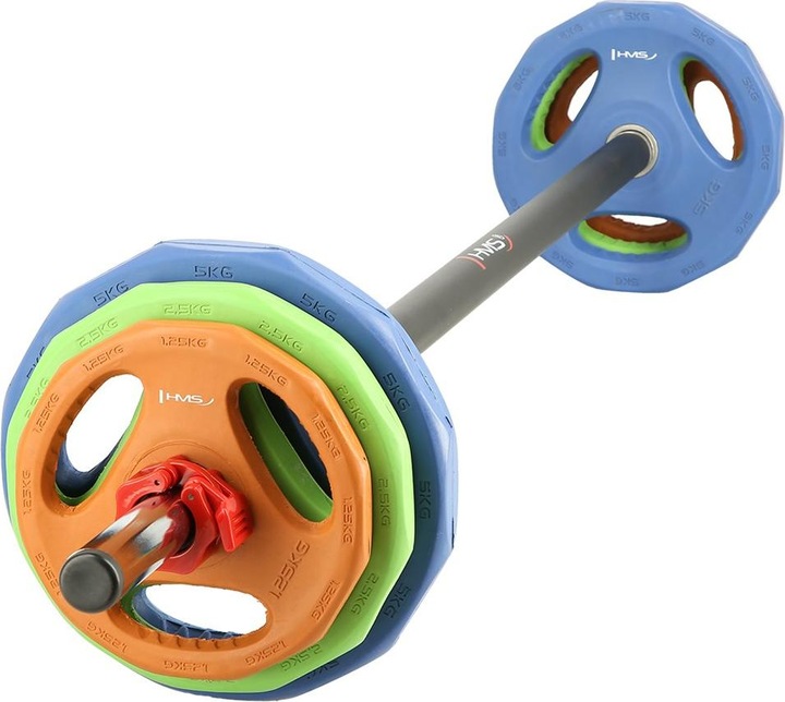 Actual product image HMS Body Pump SBP22 Barbell (2 x 2.5 kg, 2 x 5 kg, 2 x 1.25 kg)