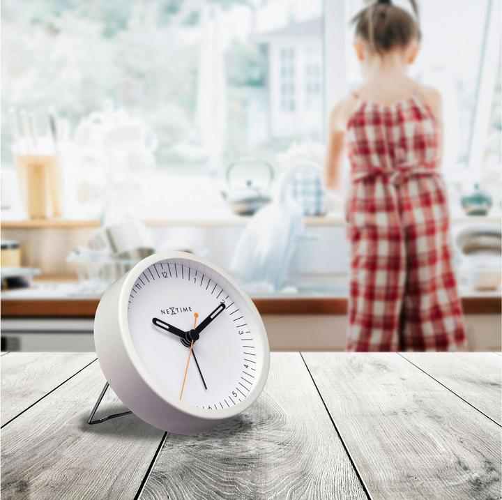 Immagine prodotto Nextime Sveglia classica piccola bianca