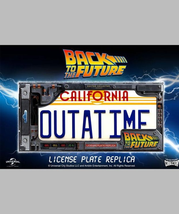 Produktbild Doctor Collector Zurück in die Zukunft: "Outatime" DeLorean Nummernschild 1/1 (33 x 16 cm)