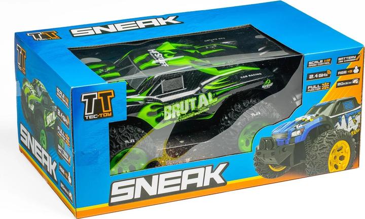 Actual product image Tec-Toy Sneak Brutal R/C 1:12 2,4GHz 7,4V 500mAh - Green (471262)