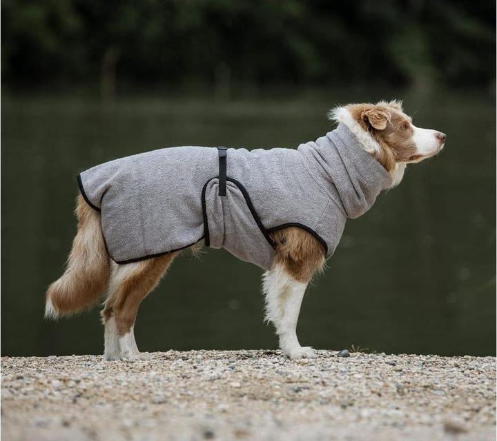 Produktbild Deek Pets Bademantel M, 54 cm, Anthrazit (M, Hundebademantel)