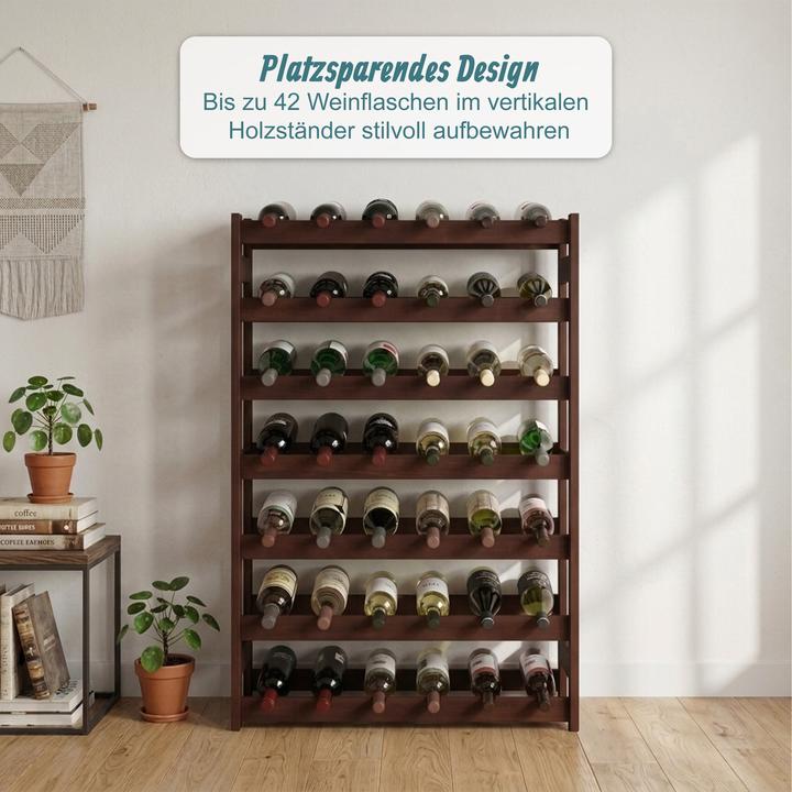 Actual product image Relaxdays winerack (63 x 25 x 102 cm)