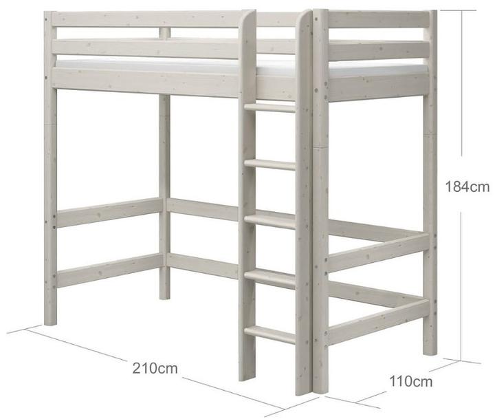 Image du produit Flexa Échelle Classic verticale pour lit mezzanine Blanc lasuré